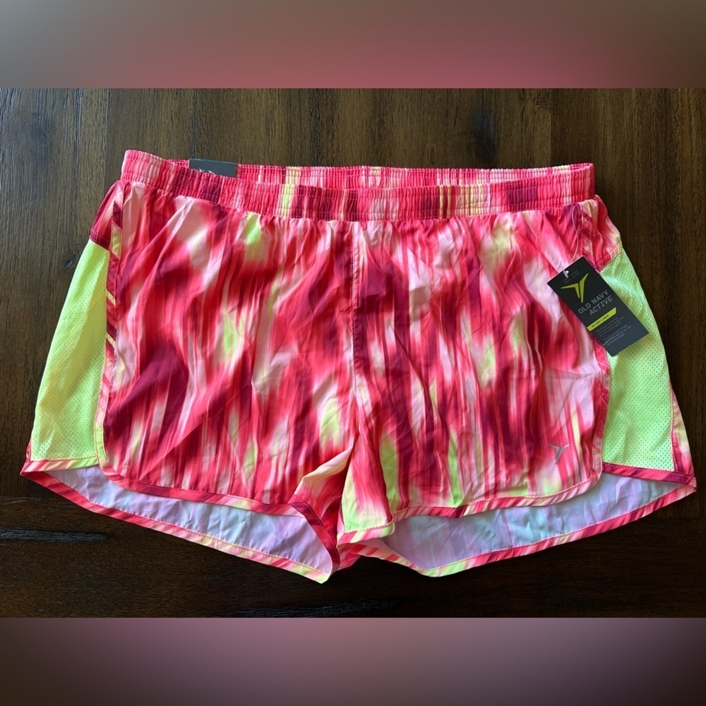 Old Navy Active Pink and Yellow Shorts- size Large